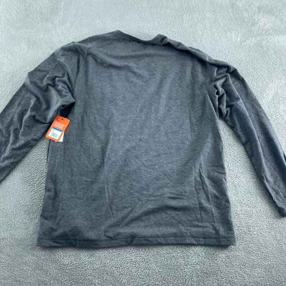 Bass Outdoor XL Long Sleeve Utility Tee In Black Beauty Crew Neck NWT 2458 - Picture 2 of 9